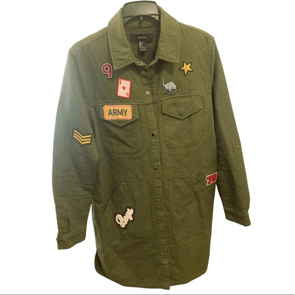 Forever 21 Long Army Jacket Size Small